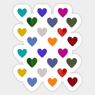 I Really Like Tiny Little Patterned Hearts Sticker